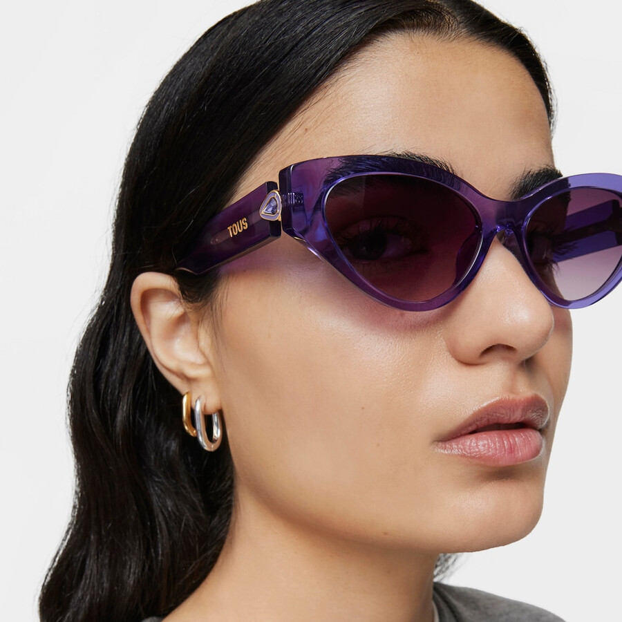 occhiali da sole color lilla tous cat eye