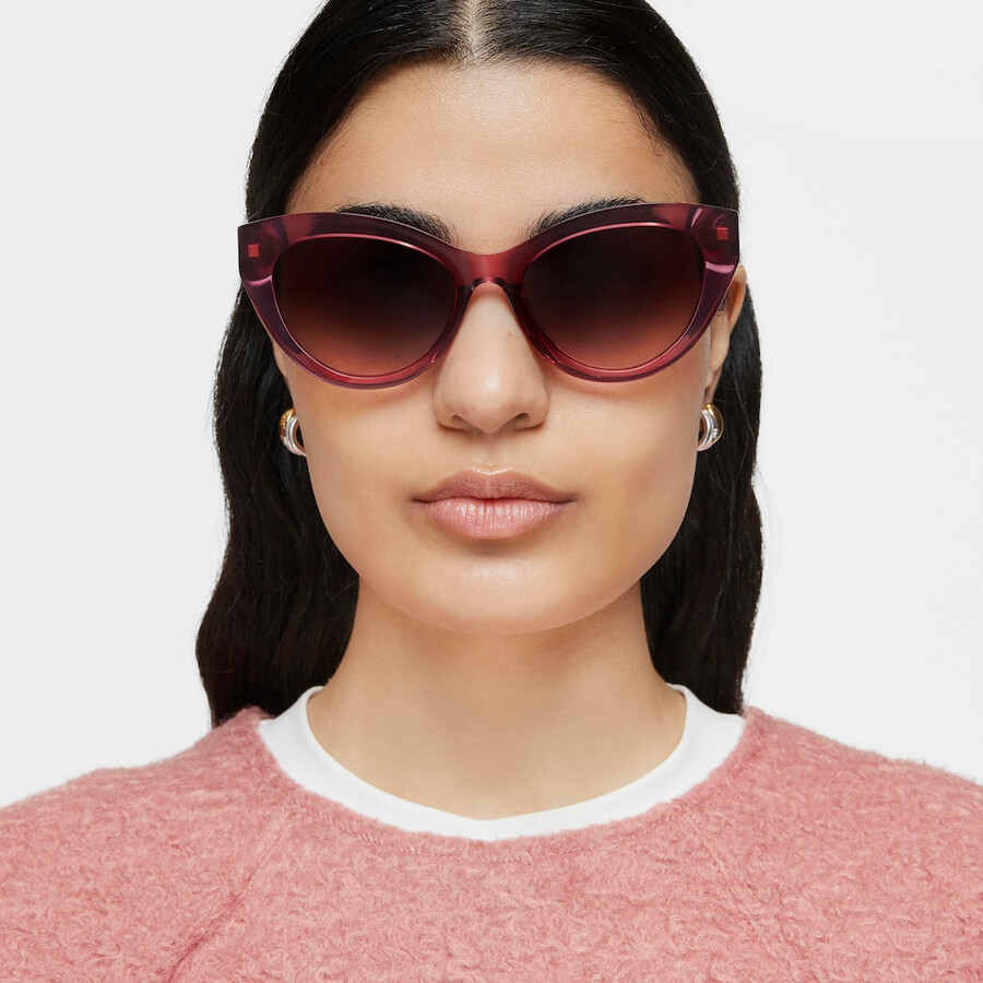 occhiali da sole color bordeaux tous butterfly