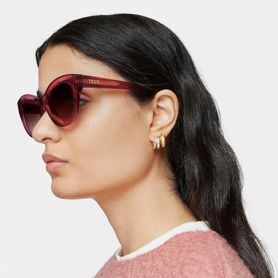 occhiali da sole color bordeaux tous butterfly