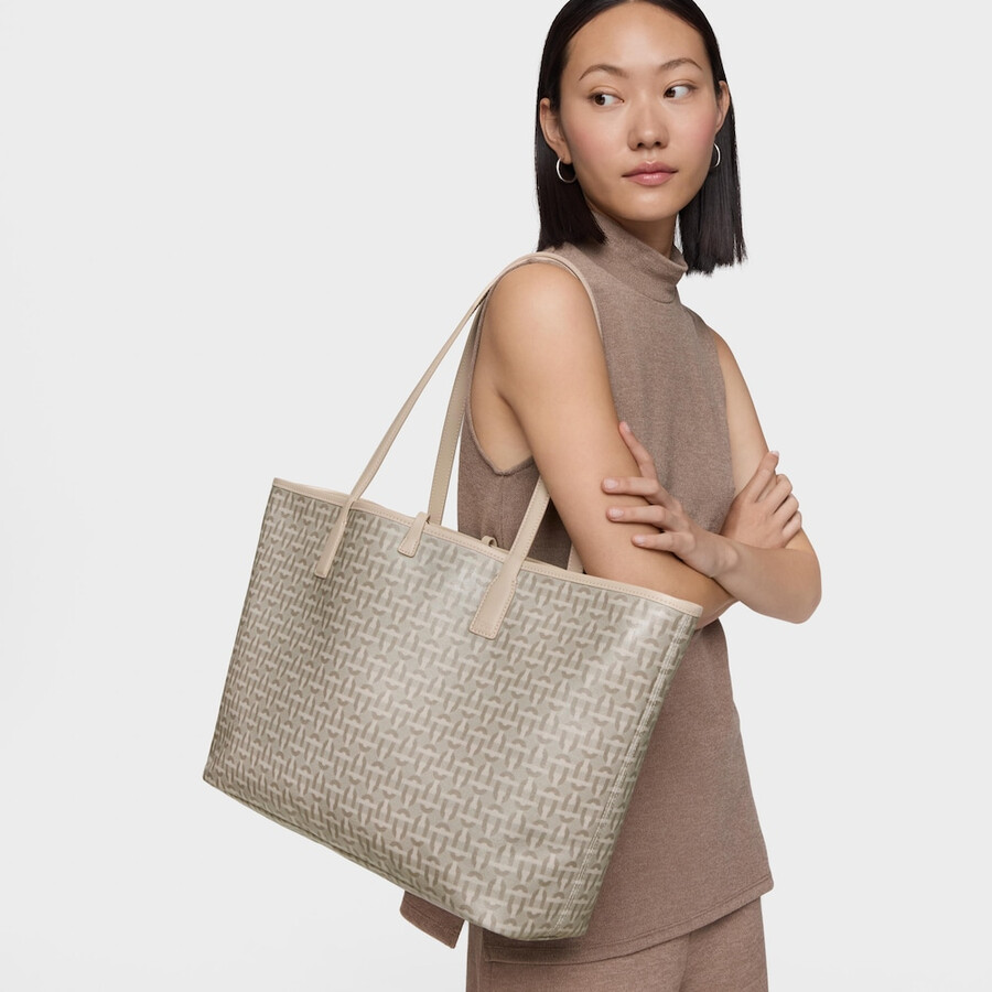 grande borsa tote reversibile color sabbia tous double way manifesto