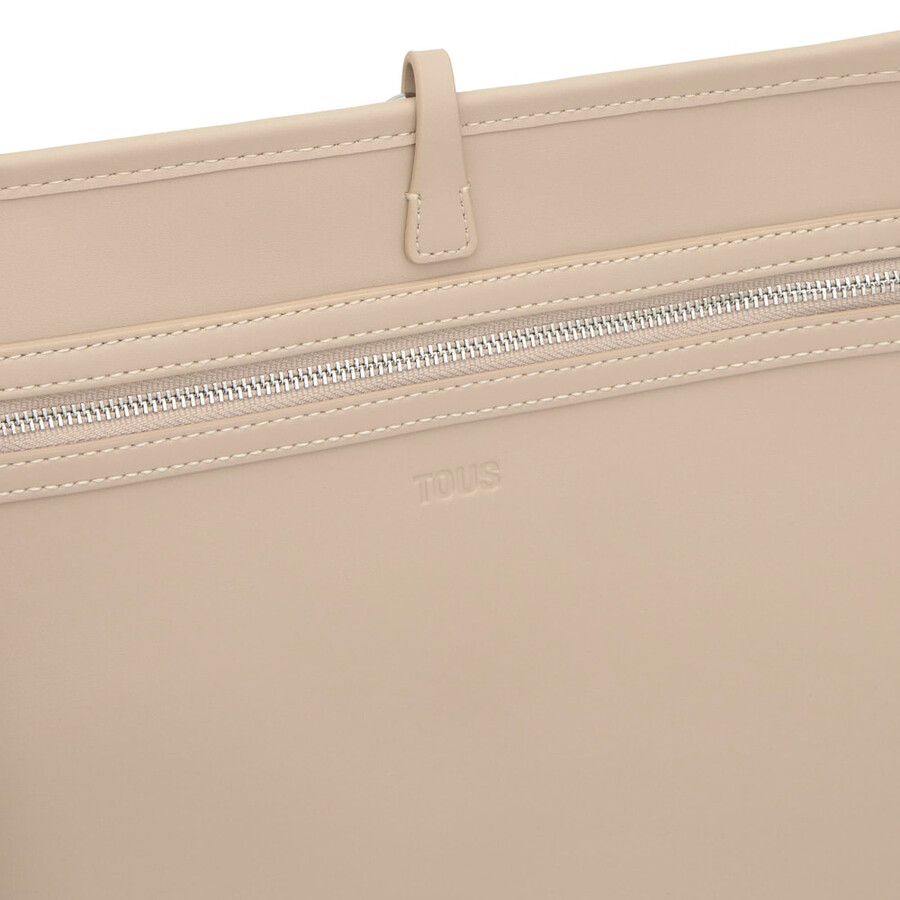 grande borsa tote reversibile color sabbia tous double way manifesto