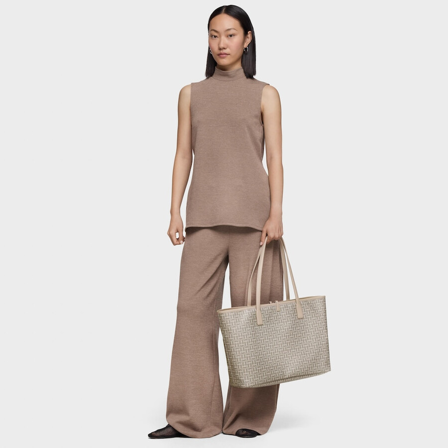 grande borsa tote reversibile color sabbia tous double way manifesto