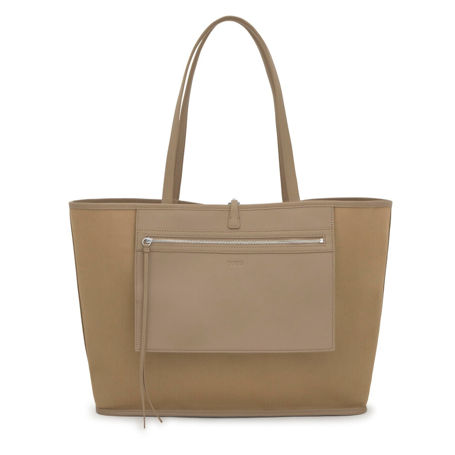 borsa tote reversibile grande beige tous double way bear