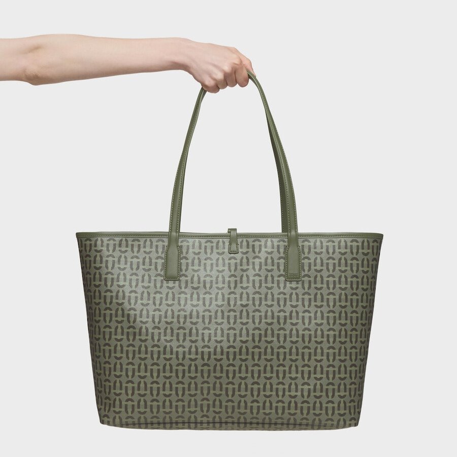 grande borsa tote reversibile color kaki tous double way manifesto