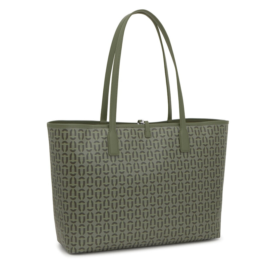 grande borsa tote reversibile color kaki tous double way manifesto