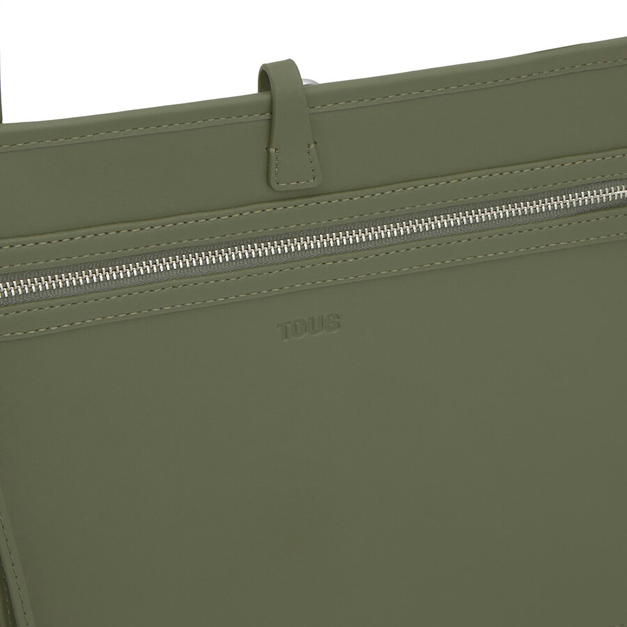 grande borsa tote reversibile color kaki tous double way manifesto