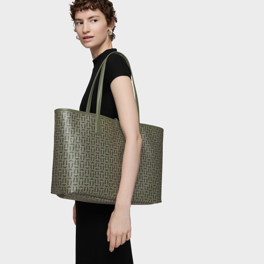 grande borsa tote reversibile color kaki tous double way manifesto