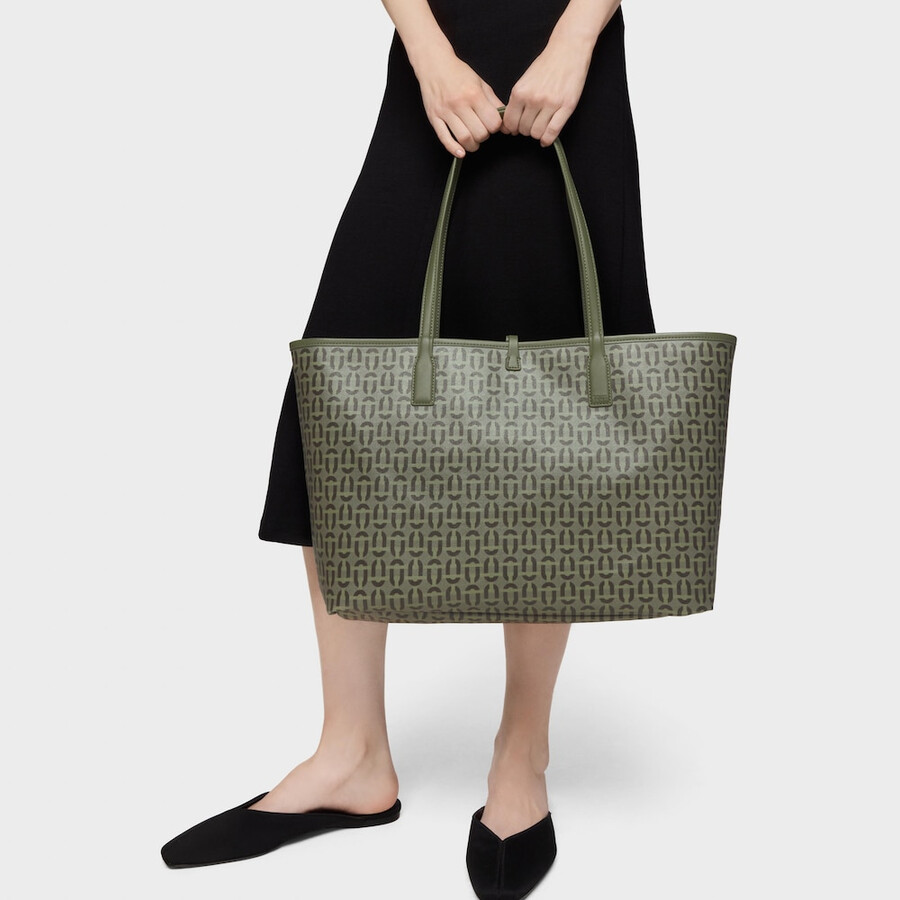 grande borsa tote reversibile color kaki tous double way manifesto