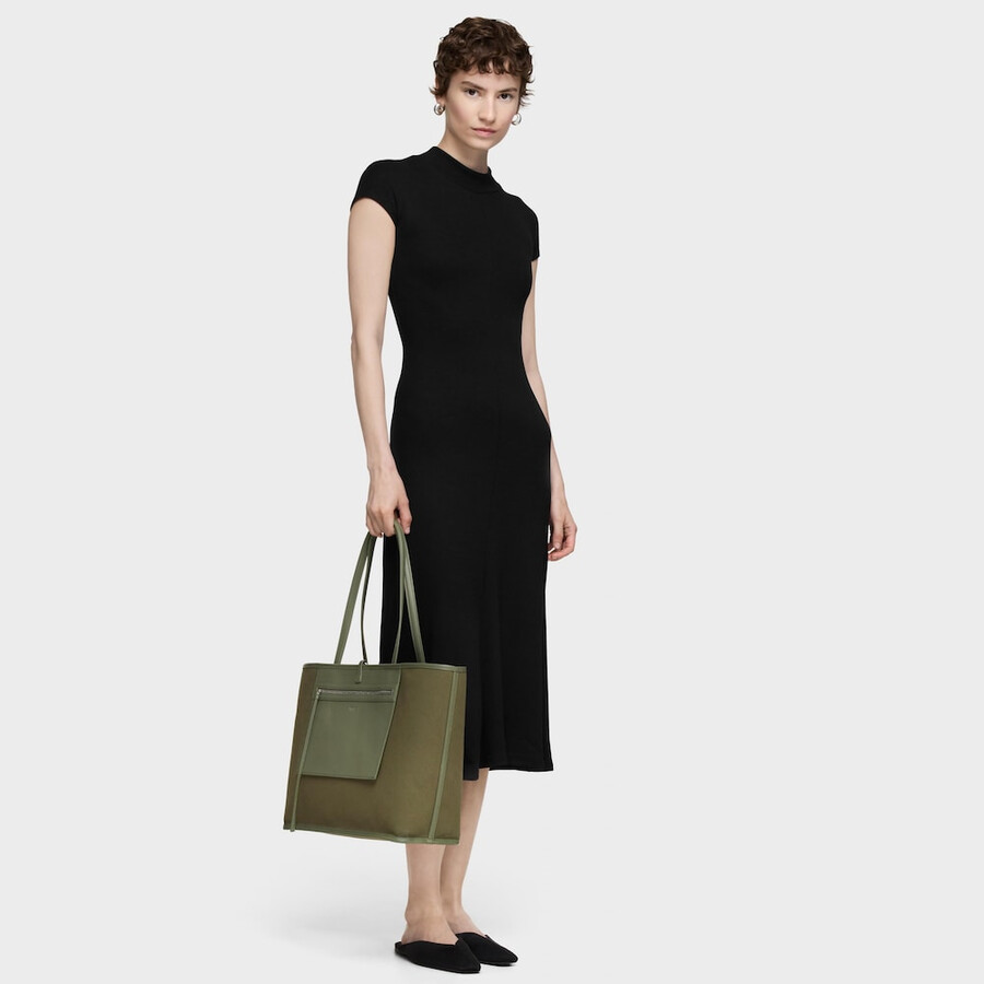 grande borsa tote reversibile color kaki tous double way manifesto