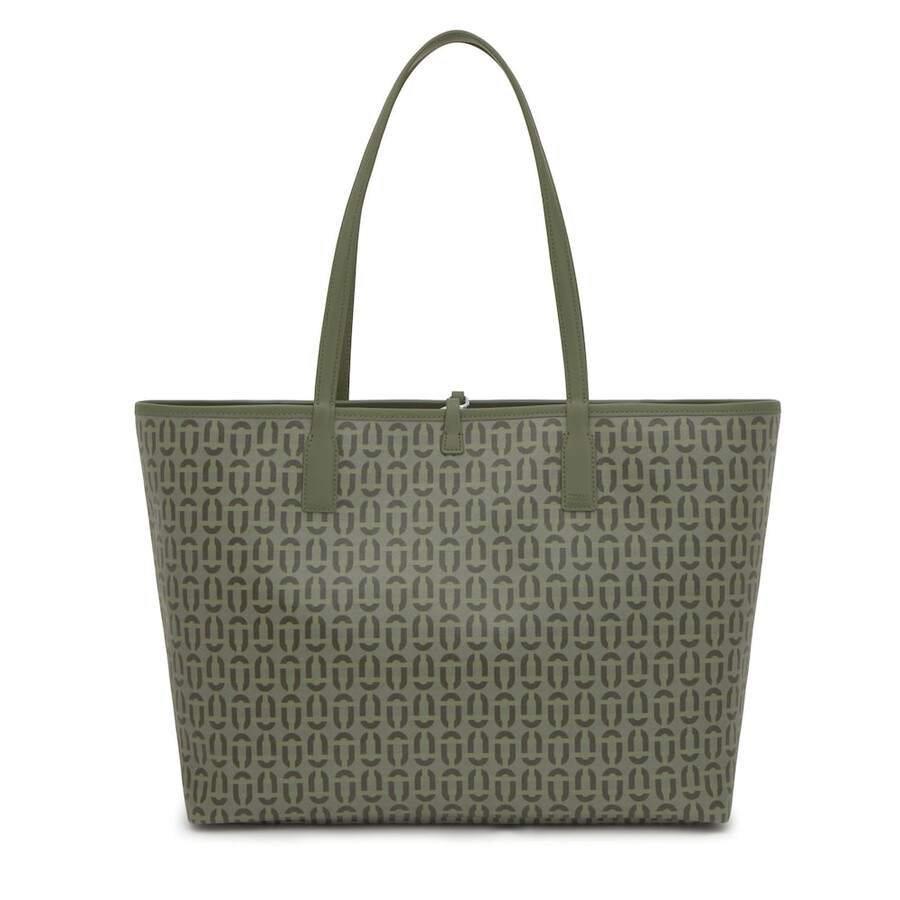 grande borsa tote reversibile color kaki tous double way manifesto