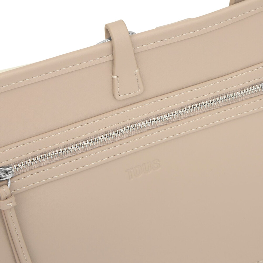 borsa tote reversibile media color sabbia tous double way manifesto