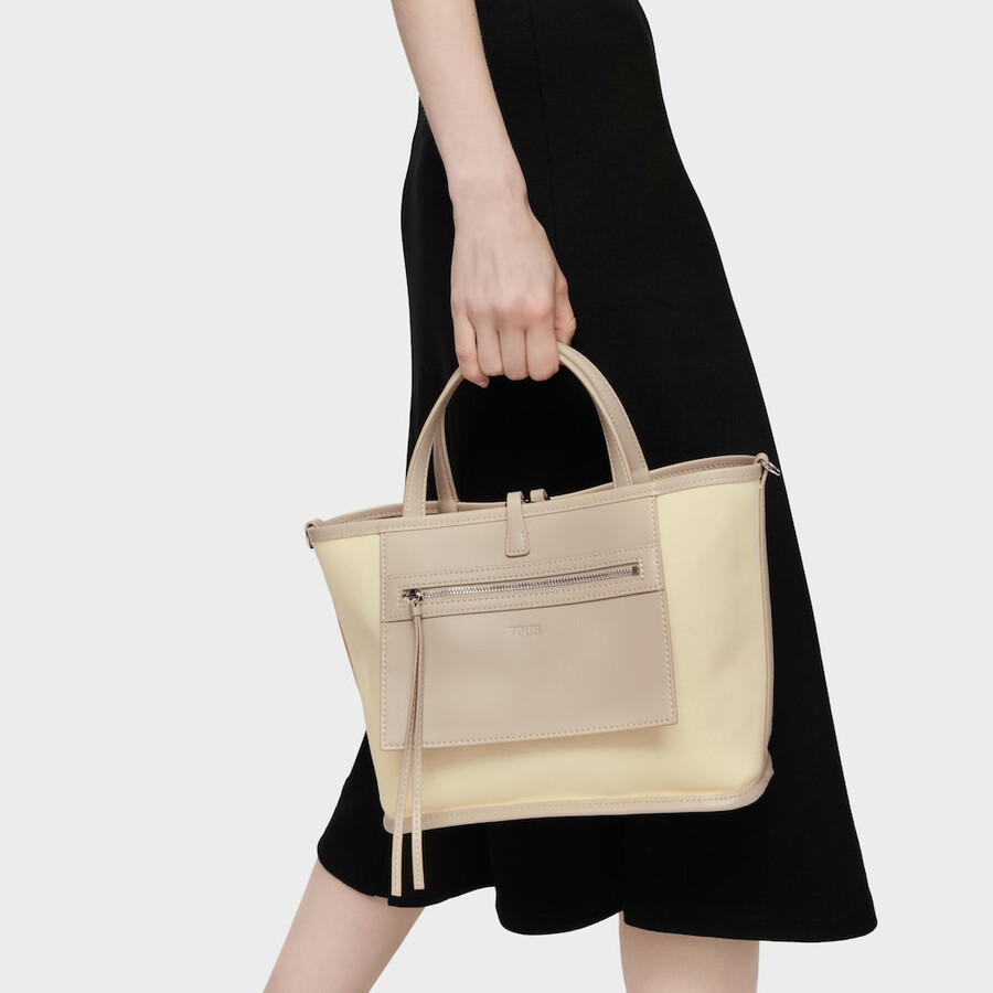 borsa tote reversibile media color sabbia tous double way manifesto