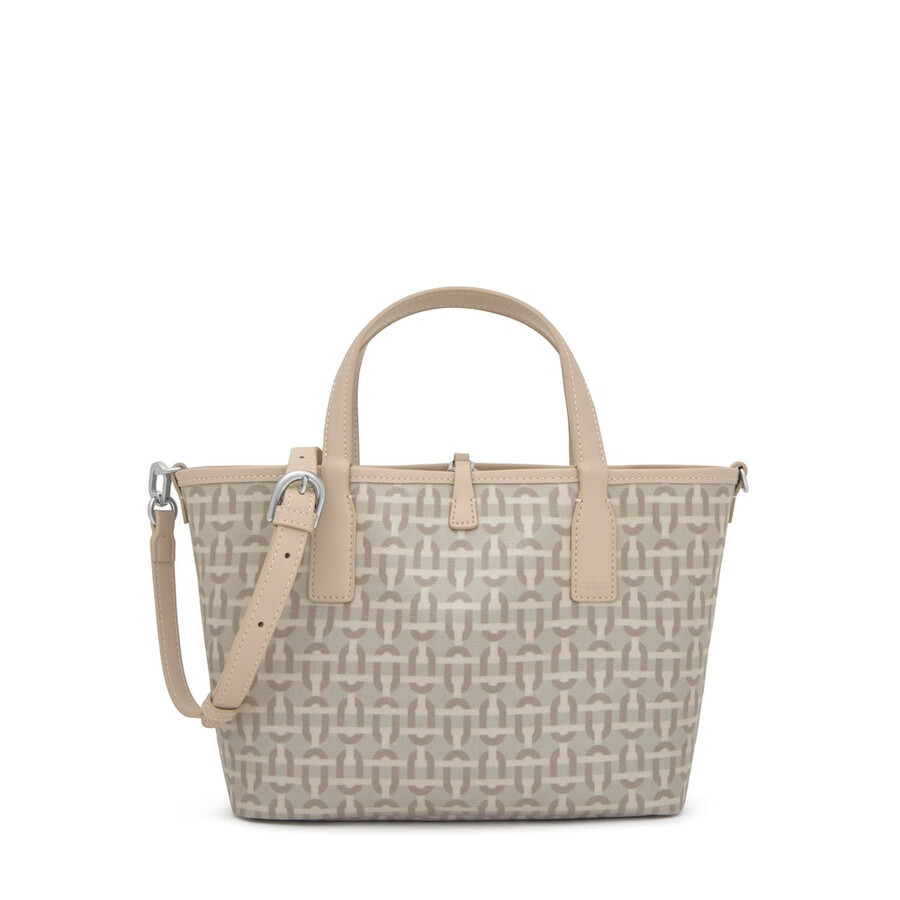 borsa tote reversibile media color sabbia tous double way manifesto