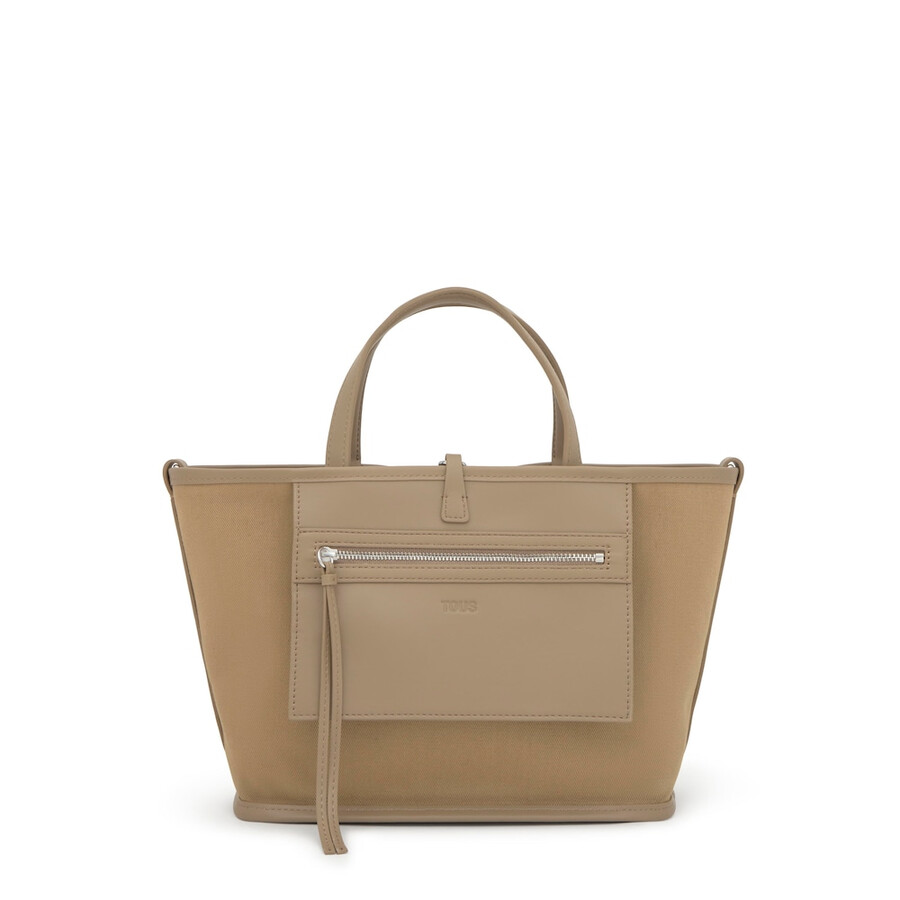 borsa tote reversibile beige media tous double way bear