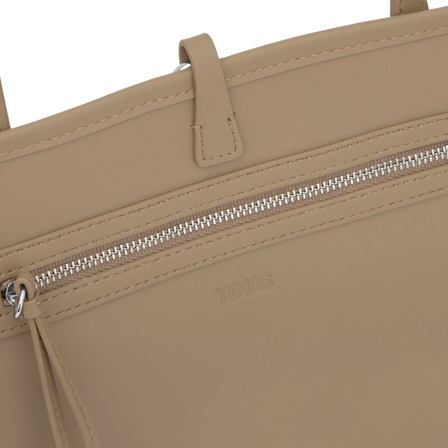 borsa tote reversibile beige media tous double way bear