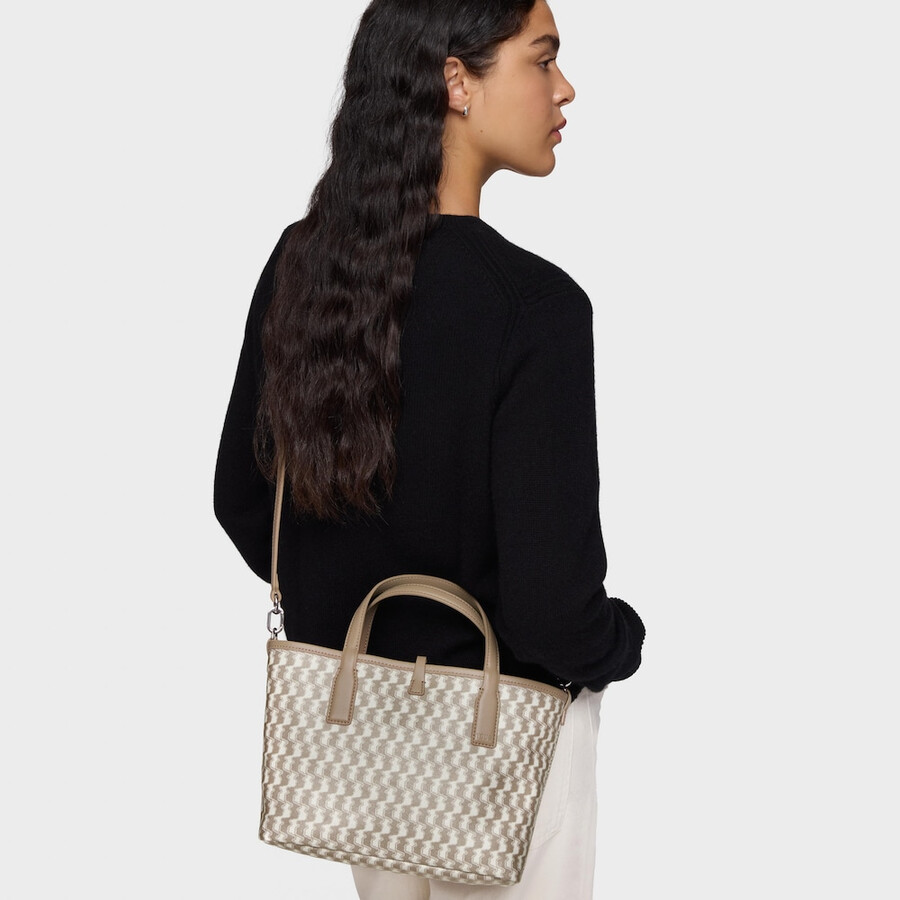 borsa tote reversibile beige media tous double way bear