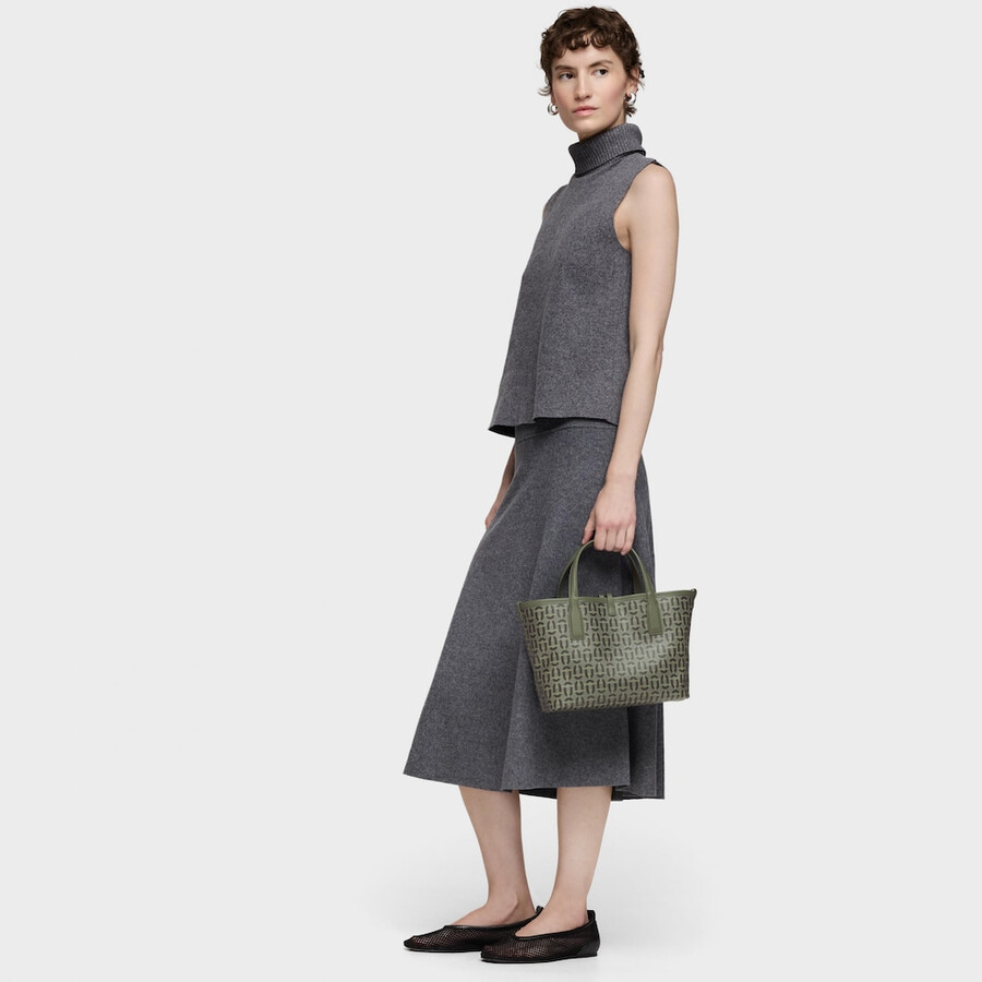borsa tote reversibile media color kaki tous double way manifesto