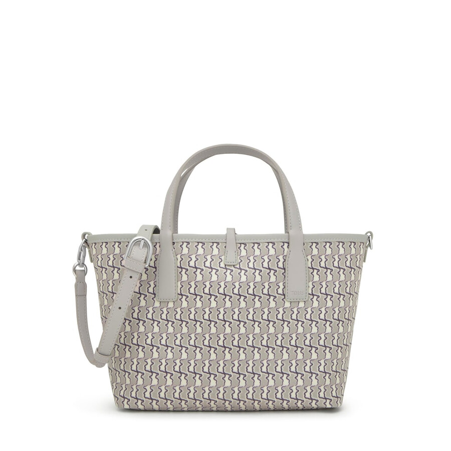 borsa tote reversibile media color tortora tous double way bear