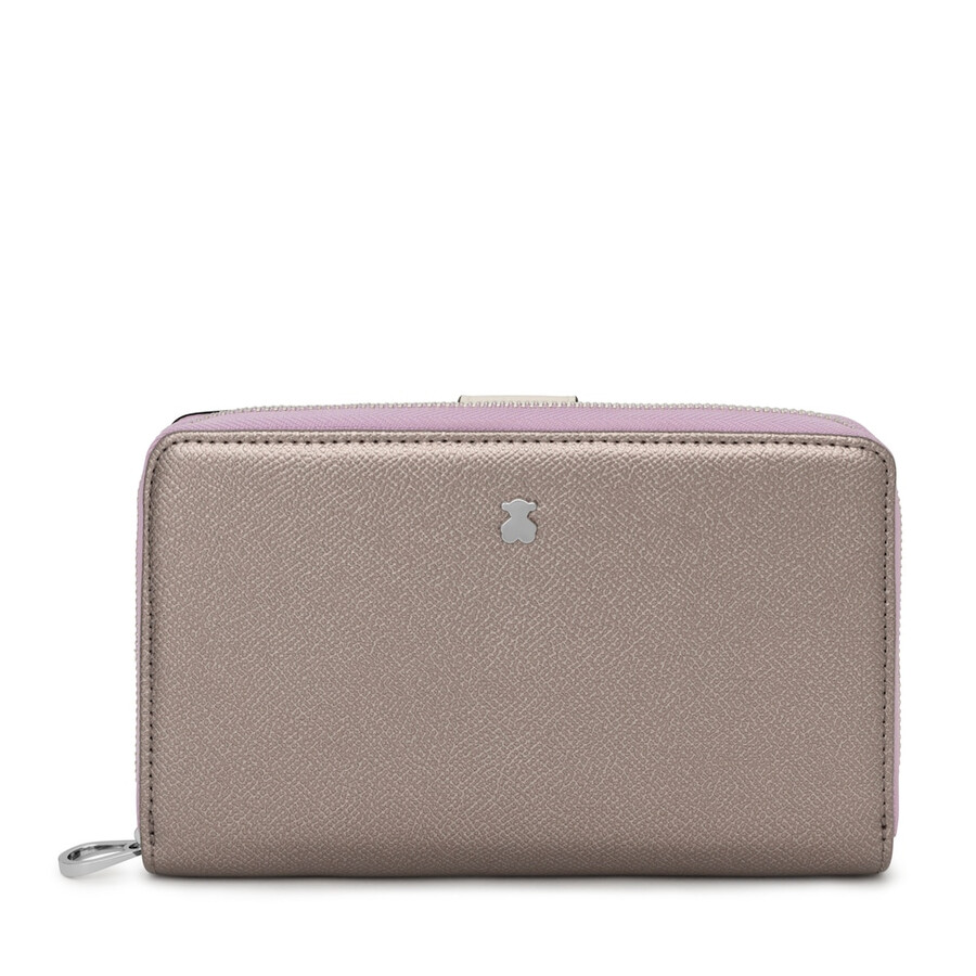 portafoglio medio new dubai saffiano color argento