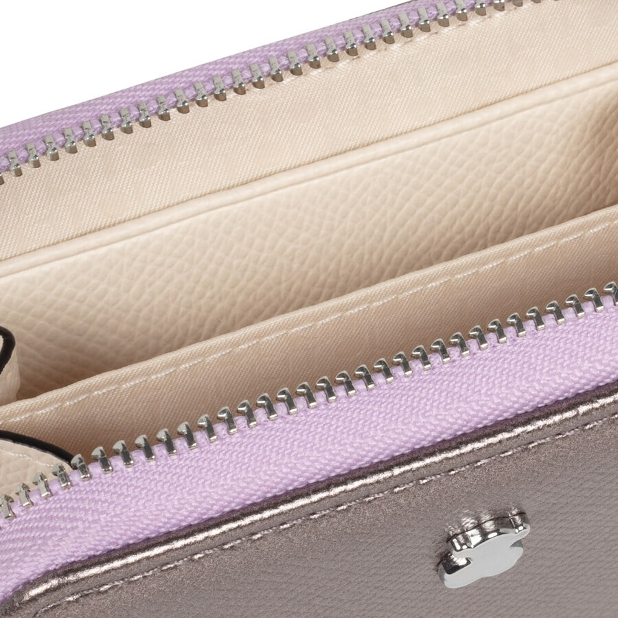 portamonete medio new dubai saffiano color argento