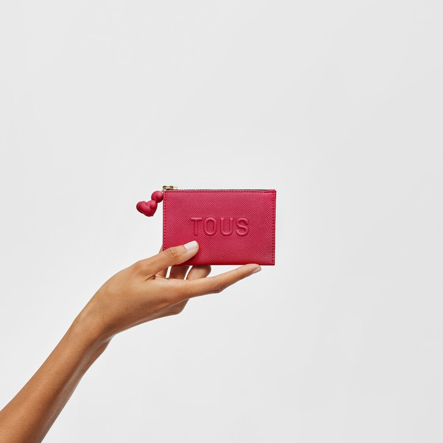 portacarte-portamonete tous la rue new change fucsia
