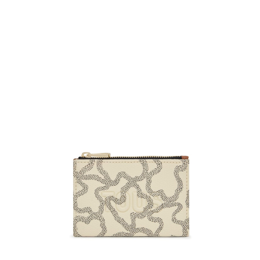 portacarte beige kaos icon portamonete