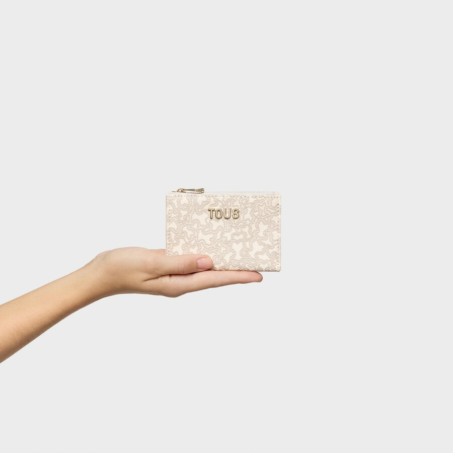 portamonete-portacarte beige kaos mini lines