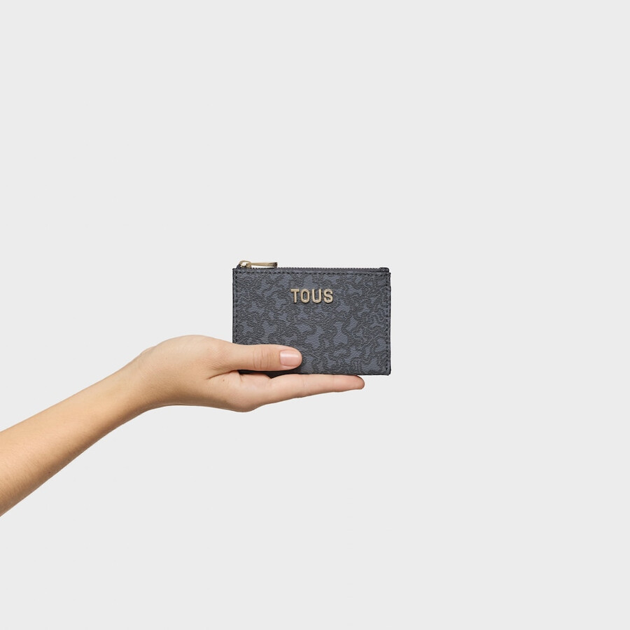 portamonete-portacarte grigio scuro kaos mini lines