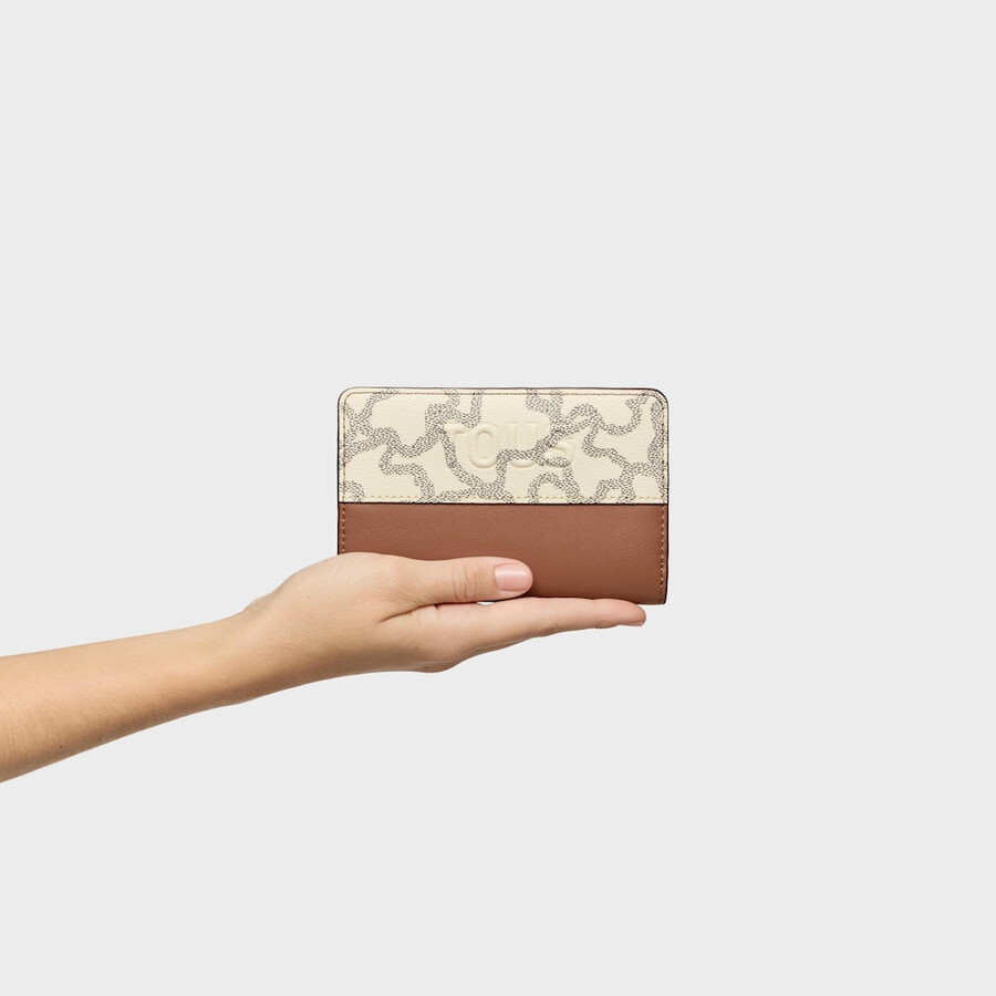 portafoglio kaos icon cammello e beige