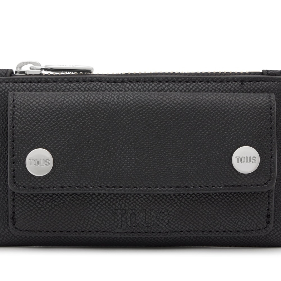 portafoglio piccolo nero con tasche tous audree