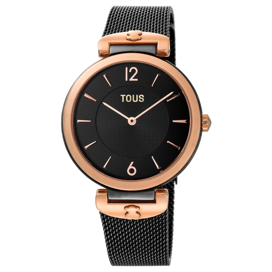 orologio s-mesh in acciaio ip nero