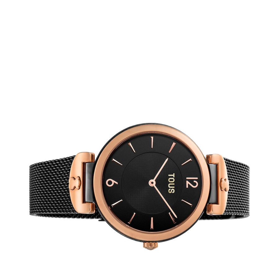 orologio s-mesh in acciaio ip nero