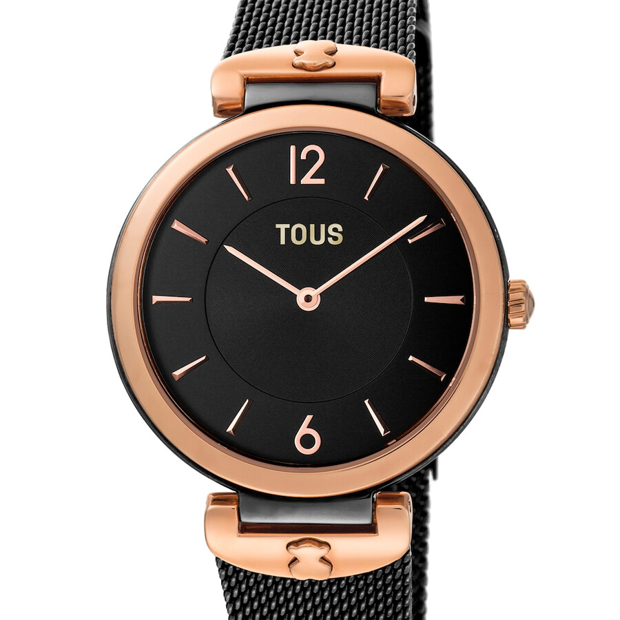 orologio s-mesh in acciaio ip nero
