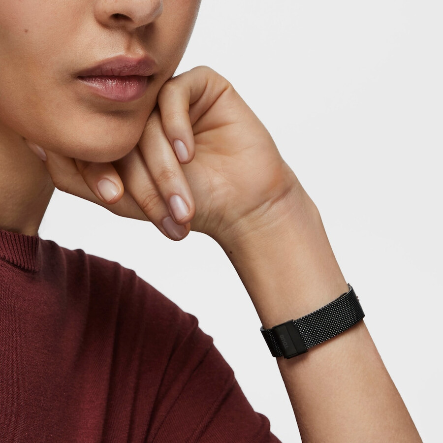 orologio s-mesh in acciaio ip nero