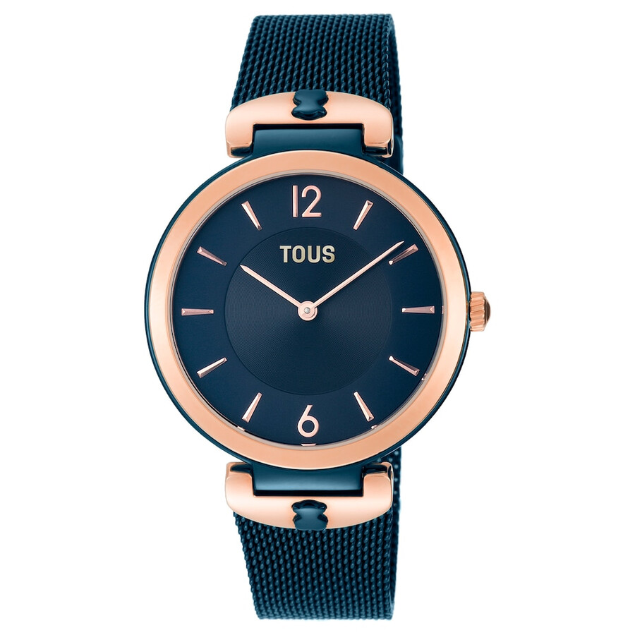orologio bicolore in acciaio rosa e bluip s-mesh
