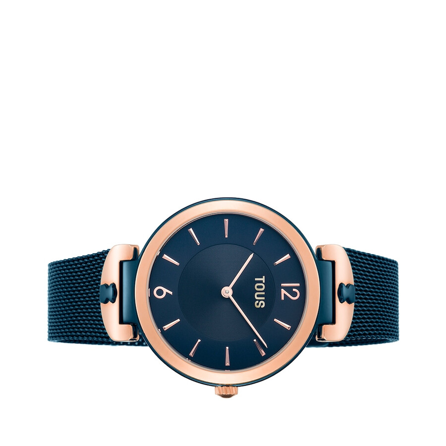 orologio bicolore in acciaio rosa e bluip s-mesh