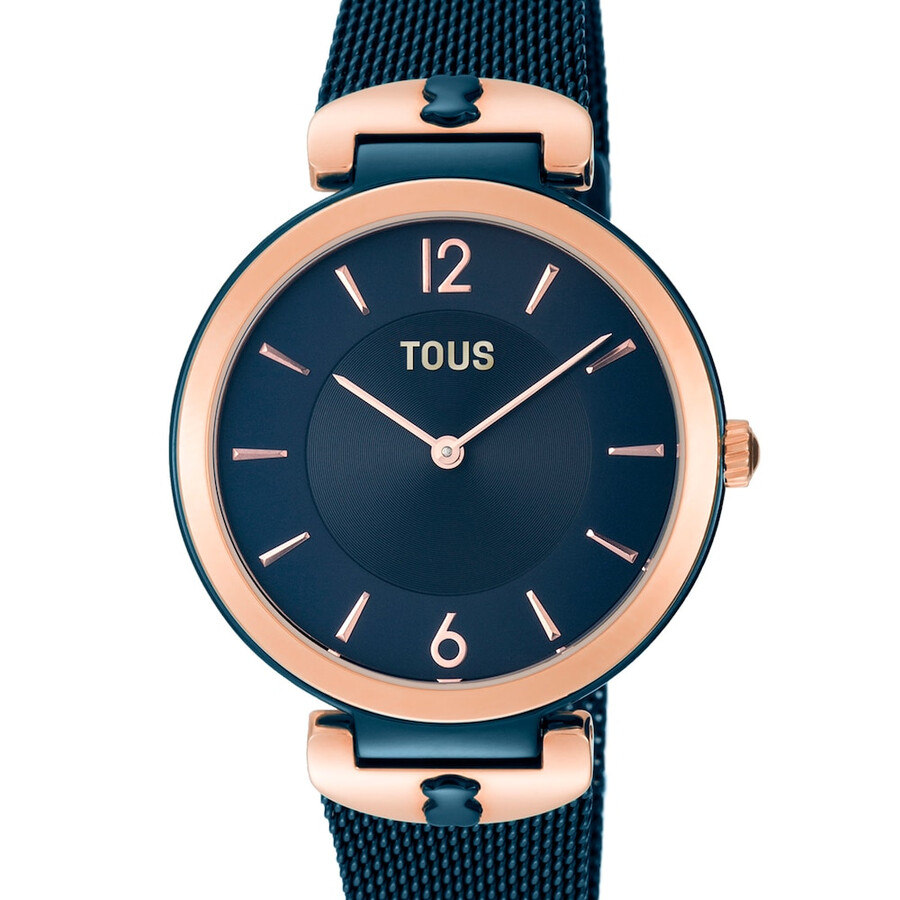 orologio bicolore in acciaio rosa e bluip s-mesh