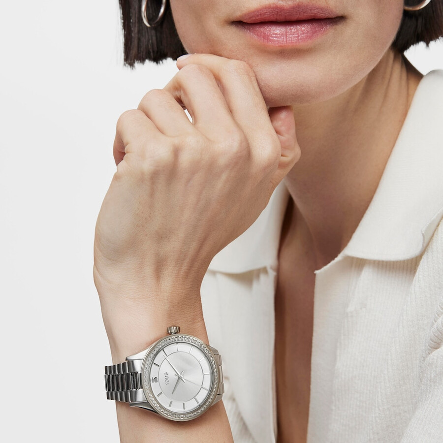 orologio t-shine in acciaio con zirconi cubici