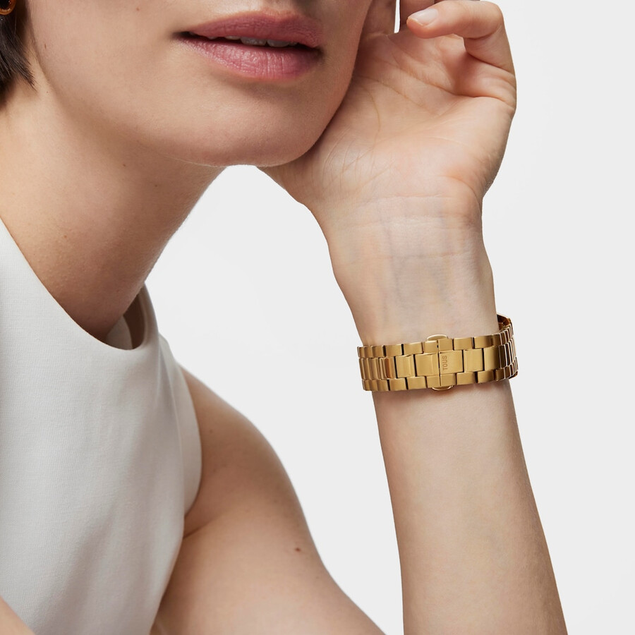 orologio t-shine in acciaio ip color oro con zirconi cubici