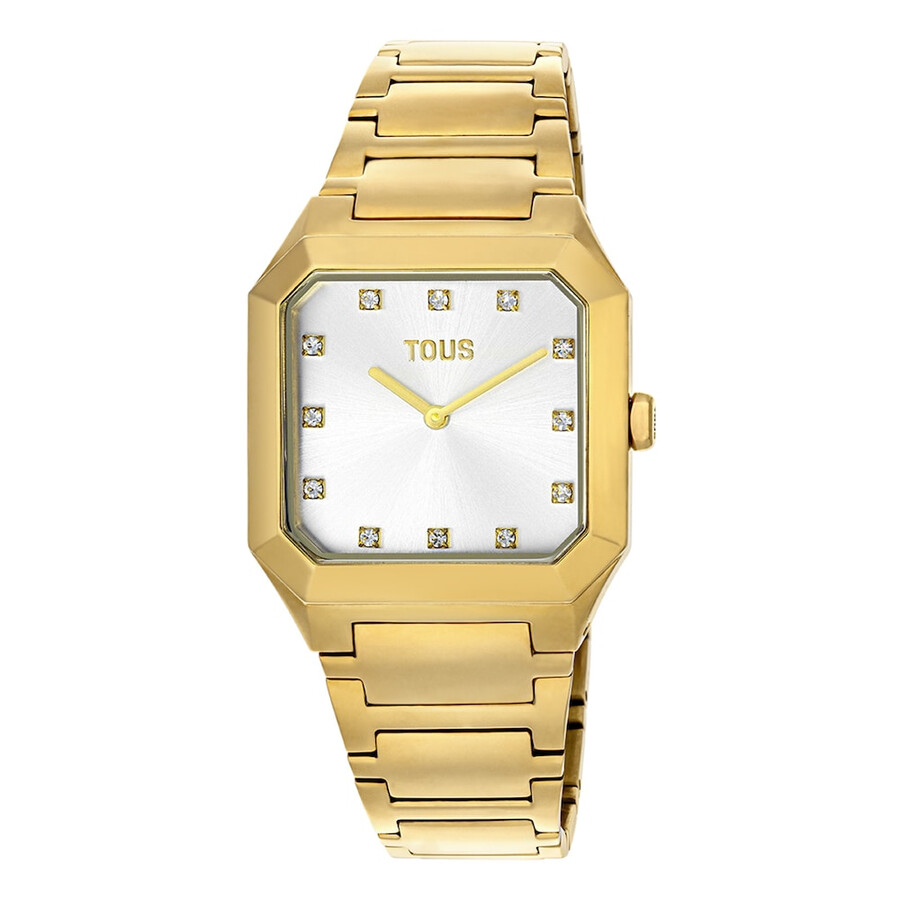 orologio analogico con cinturino in acciaio ipg color oro karat squared