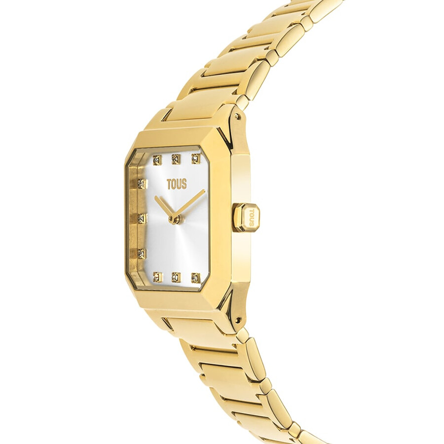 orologio analogico con cinturino in acciaio ipg color oro karat squared