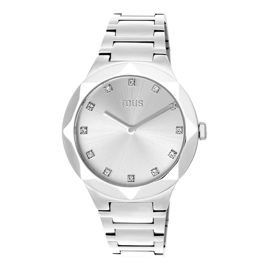 orologio analogico con cinturino in acciaio karat round