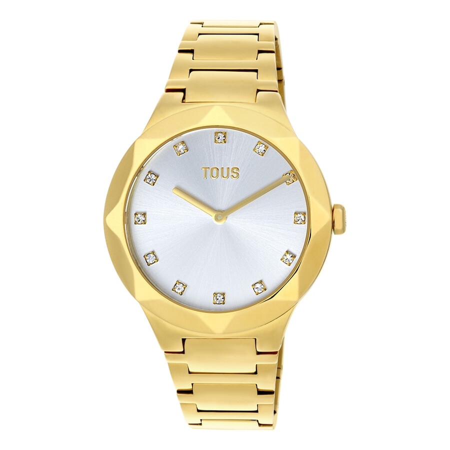 orologio analogico con cinturino in acciaio ipg color oro karat round