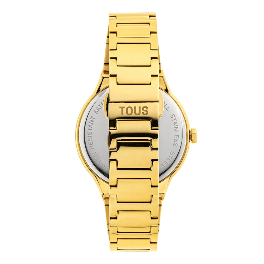 orologio analogico con cinturino in acciaio ipg color oro karat round