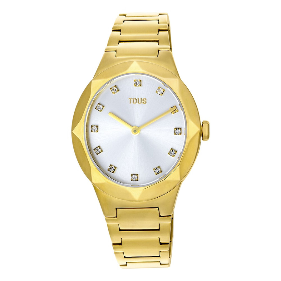 orologio analogico con cinturino in acciaio ipg color oro karat oval