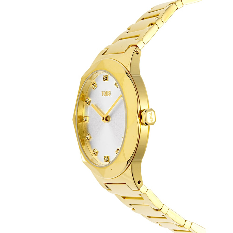 orologio analogico con cinturino in acciaio ipg color oro karat oval