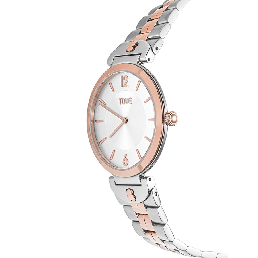 orologio analogico con cinturino in acciaio iprg color rosa e s-band