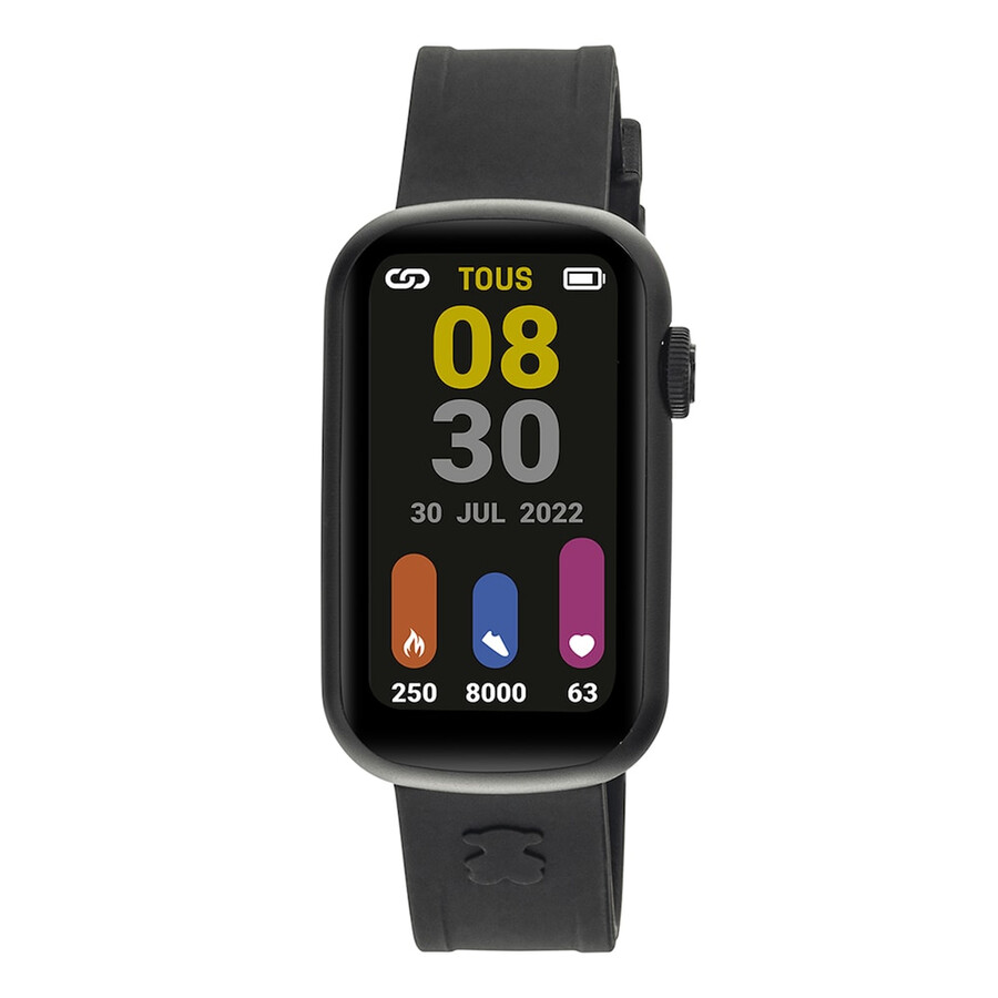 smartwatch con cinturino in nylon e cinturino in silicone nero t-band