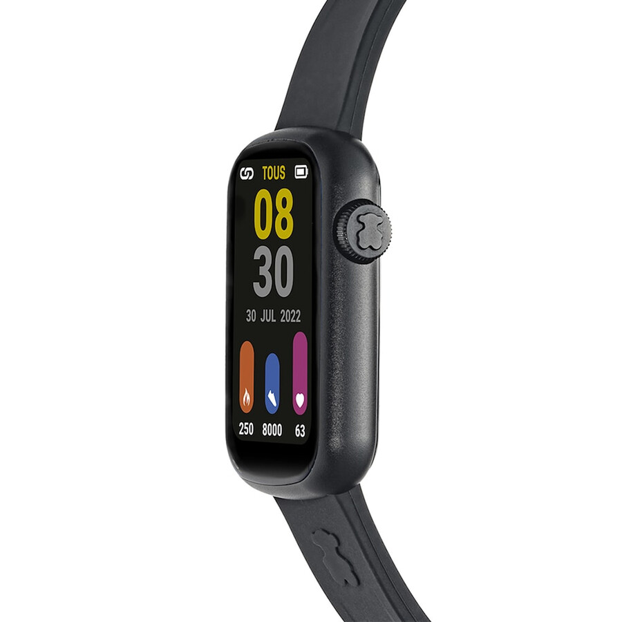 smartwatch con cinturino in nylon e cinturino in silicone nero t-band