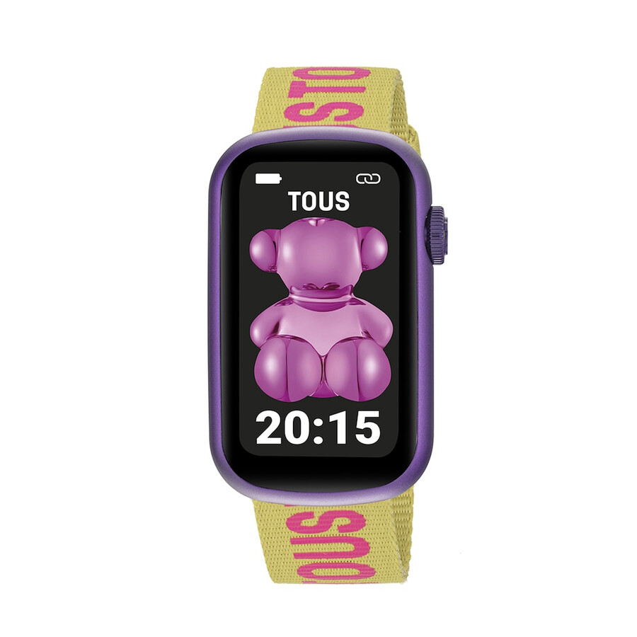 smartwatch con cinturino in nylon e cinturino in silicone fucsia t-band